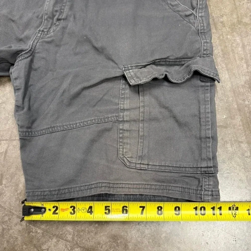 Wrangler‎ Grey Distressed & Faded Y2K Cargo Shorts Size 36
